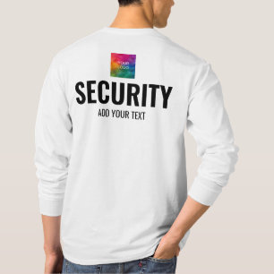 Camiseta Plantilla de seguridad de doble cara de manga larg