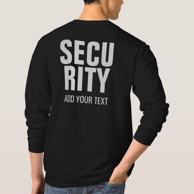 Camiseta Plantilla de seguridad de los mens de manga larga  (Reverso)