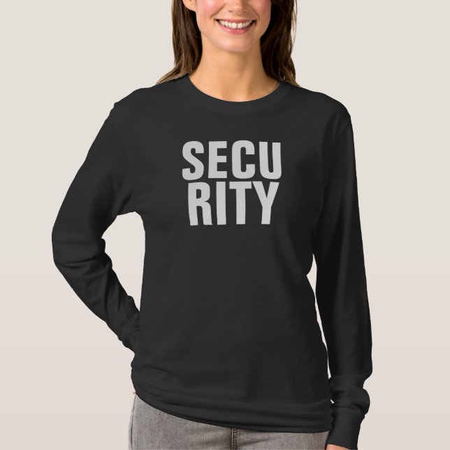 Camiseta Plantilla de seguridad de Personalizable blanco ne (Anverso)