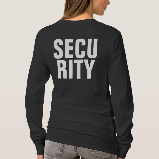 Camiseta Plantilla De Seguridad De Personalizares Blancos Y (Reverso)