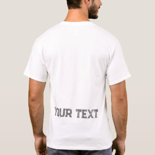 Camiseta Plantilla de texto con impresión en la parte poste