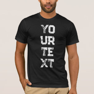 Camiseta Plantilla de texto con problemas Mens Modern Elega