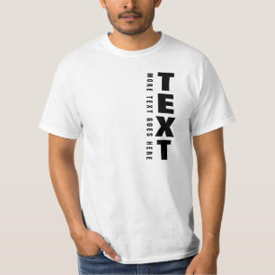 Camiseta Plantilla de texto de gran fuente de moda personal