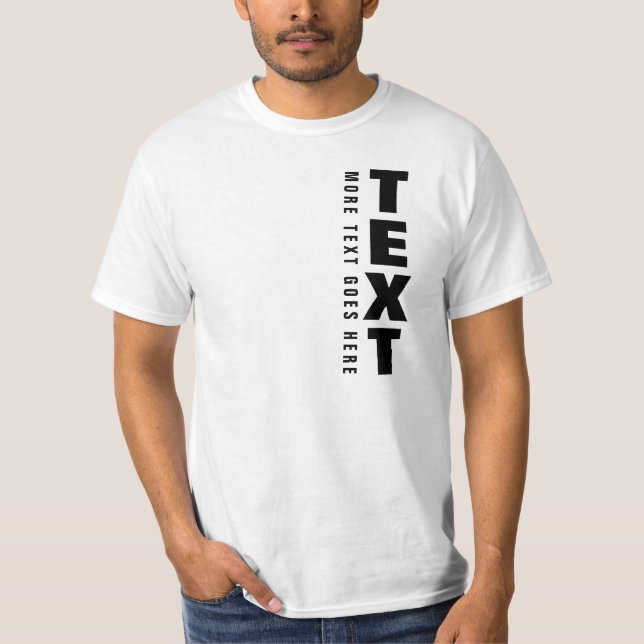 Camiseta Plantilla de texto de gran fuente de moda personal (Anverso)