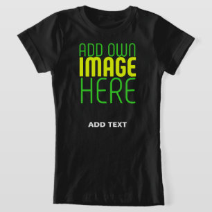 CAMISETA PLANTILLA DE TEXTO DE IMAGEN NEGRA SENCILLA EDITAB