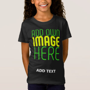 CAMISETA PLANTILLA DE TEXTO DE IMAGEN NEGRA SENCILLA EDITAB