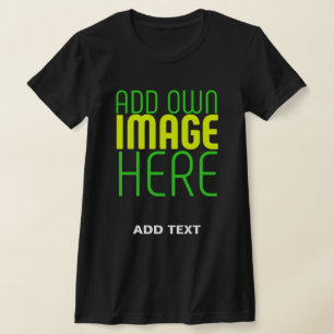 CAMISETA PLANTILLA DE TEXTO DE IMAGEN NEGRA SENCILLA EDITAB