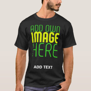 CAMISETA PLANTILLA DE TEXTO DE IMAGEN NEGRA SIMPLE EDITABLE