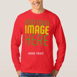 CAMISETA PLANTILLA DE TEXTO DE IMAGEN ROJA PROFUNDA MODERNA