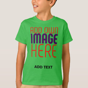 CAMISETA PLANTILLA DE TEXTO DE IMAGEN VERDE DE TREBOL EDITA