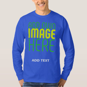 CAMISETA PLANTILLA DE TEXTO DE LA IMAGEN AZUL REAL MODERNA
