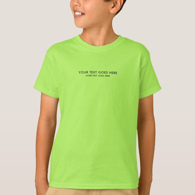 Camiseta Plantilla de texto de letra pequeña Niños Niños Li (Anverso)