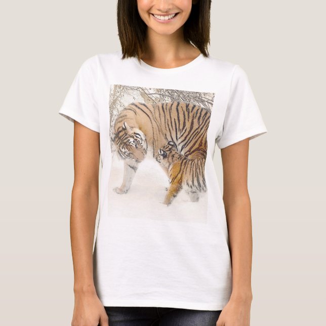 Camiseta Plantilla de tigres elegantes modernos y de moda p (Anverso)