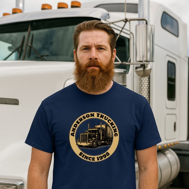 Camiseta Plantilla de transporte de camión semi (Subido por el creador)