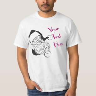 Camiseta Plantilla de Vintage de Wise Santa Claus