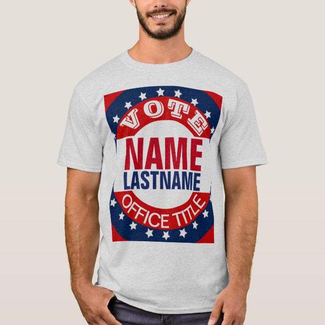Camiseta Plantilla de voto electoral de campaña de Personal (Anverso)