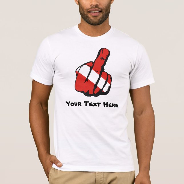Camiseta Plantilla del dedo de la zambullida (Anverso)