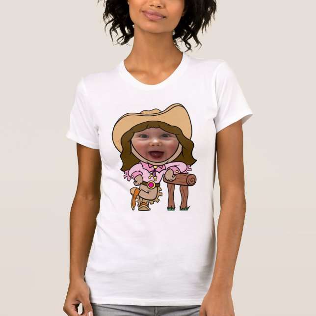 Camiseta Plantilla divertida de la cara de la foto de la (Anverso)