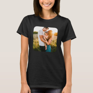 Camiseta Plantilla fotográfica redondeada Womans TShirt