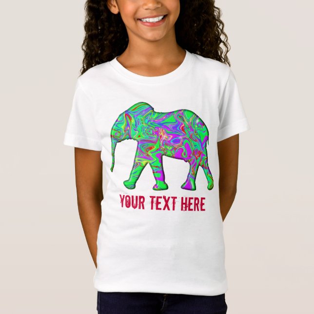 Camiseta Plantilla fresca de los niños divertidos coloridos (Anverso)