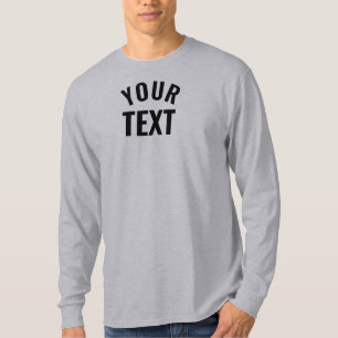 Camiseta Plantilla gris de manga larga para hombres Guay mo