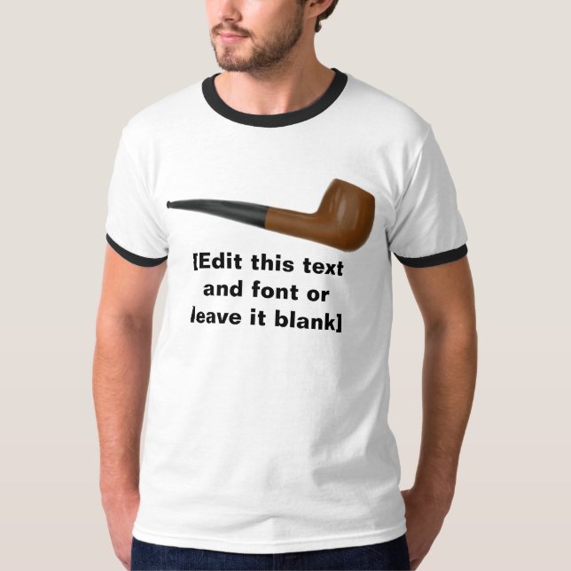Camiseta Plantilla llana del tubo, texto adaptable (Anverso)