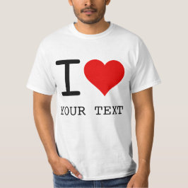 Camiseta Plantilla Me Encanta el Amor