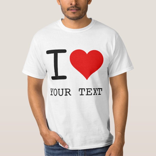 Camiseta Plantilla Me Encanta el Amor (Anverso)