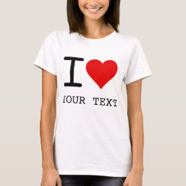 Camiseta Plantilla Me Encanta el Amor