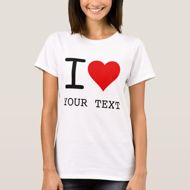 Camiseta Plantilla Me Encanta el Amor (Anverso)