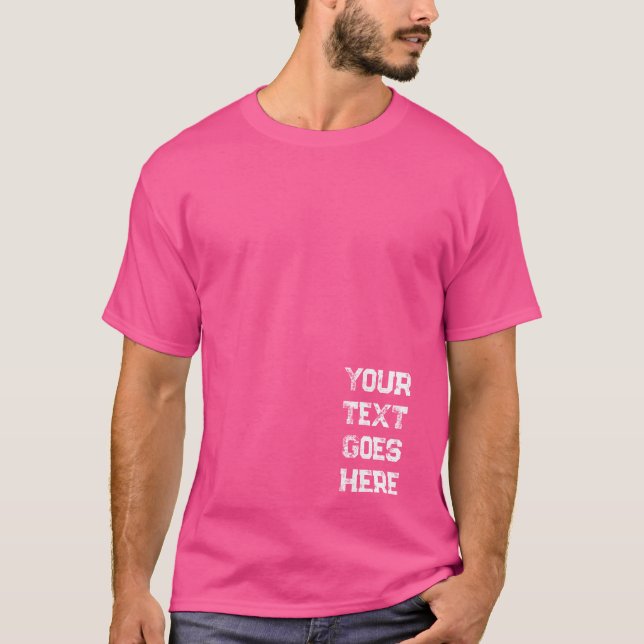 Camiseta Plantilla moderna de hombres de texto con problema (Anverso)