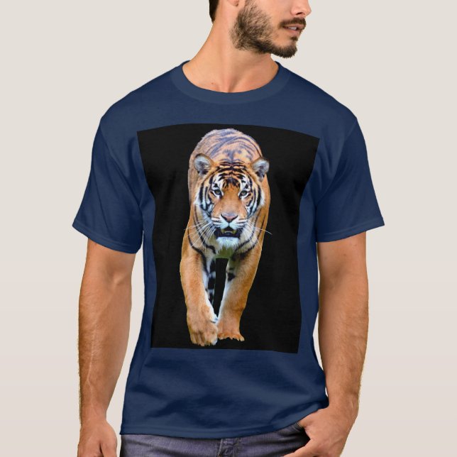 Camiseta Plantilla moderna moderna de moda del tigre de col (Anverso)