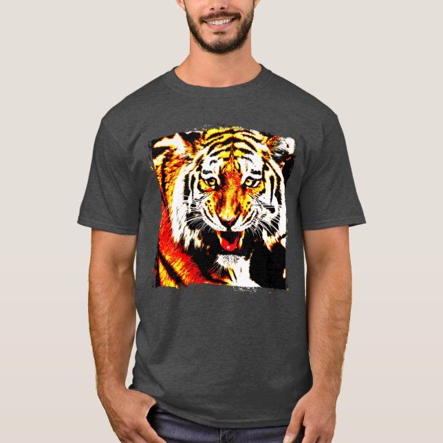 Camiseta Plantilla moderna y elegante de moda de Tiger (Anverso)