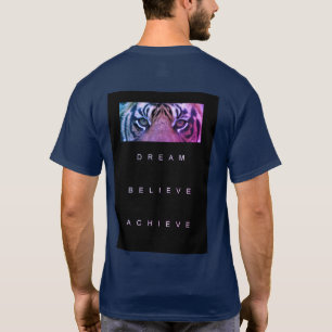 Camiseta Plantilla Motivacional Azul de la Marina Elegante
