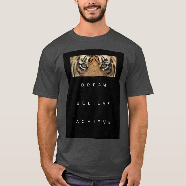 Camiseta Plantilla motivacional de sueño moderno elegante (Anverso)