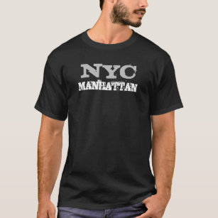 Camiseta Plantilla negra Nyc Manhattan Nueva York Elegante
