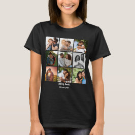 Camiseta Plantilla personalizada de 9 Collages de fotos par