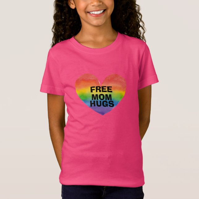 Camiseta Plantilla personalizada de abrazos de mamá libre (Anverso)