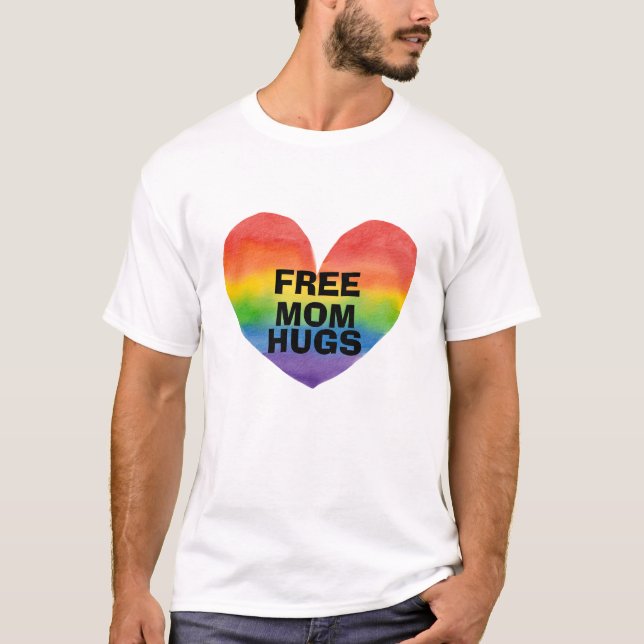 Camiseta Plantilla personalizada de abrazos de mamá libre (Anverso)