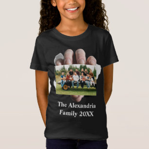 Camiseta Plantilla personalizada de fotografía de familia v