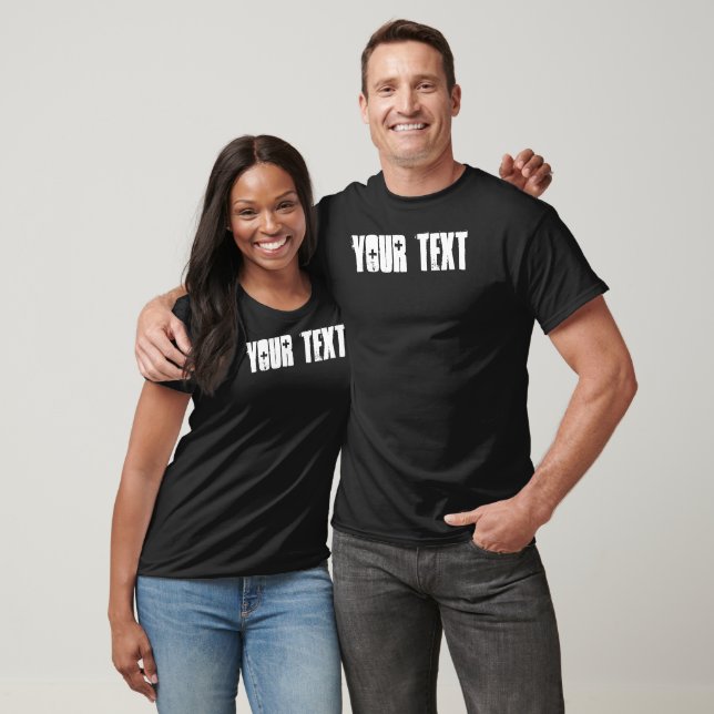 Camiseta Plantilla personalizada de texto angustiado de mod (Unisexo)