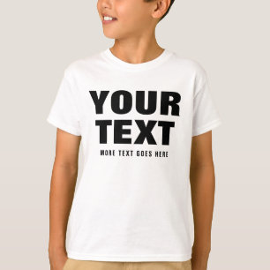 Camiseta Plantilla personalizada para niños y chicos con le