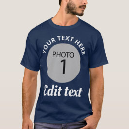 Camiseta Plantilla Su Foto Añadir Su Texto