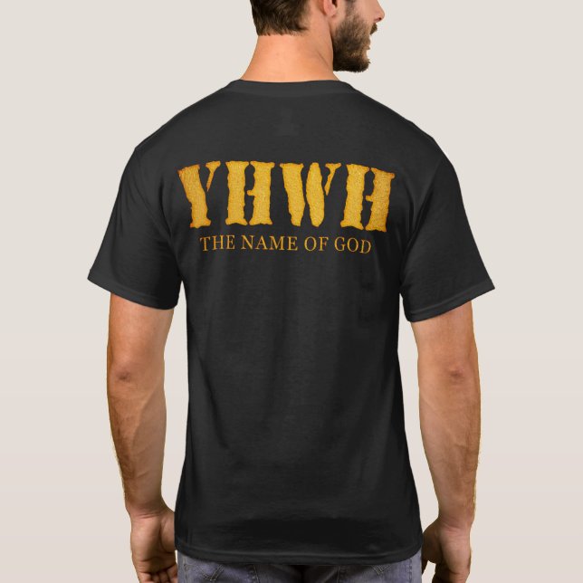 Camiseta Plantilla Tetragrammaton de YHWH (Yahweh, Jehová) (Reverso)