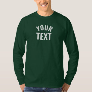 Camiseta Plantilla verde profunda de manga larga básica par