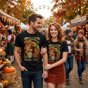 Camiseta Plantilla Vintage Art Nouveau de Oktoberfest