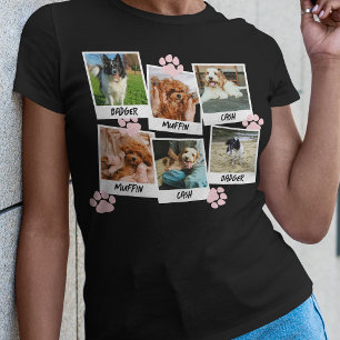 Camiseta Plantillas de fotos de Pink Paws 6 para perros
