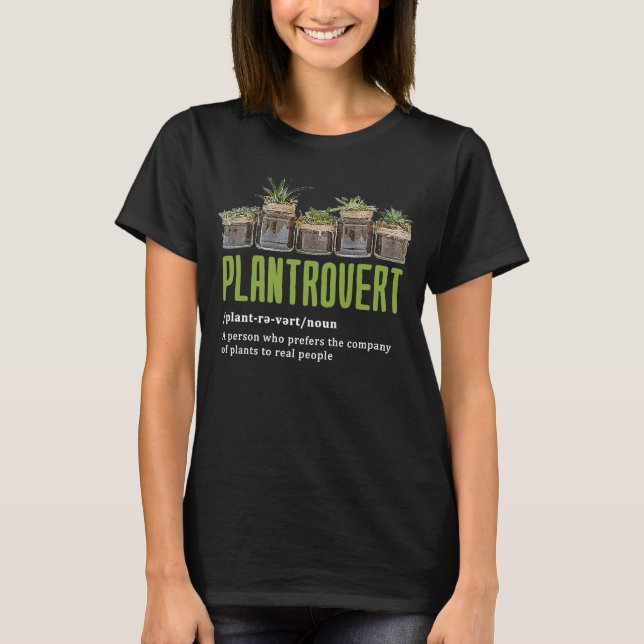 Camiseta Plantrovert Pot Head Succult Plants Plant Garde (Anverso)