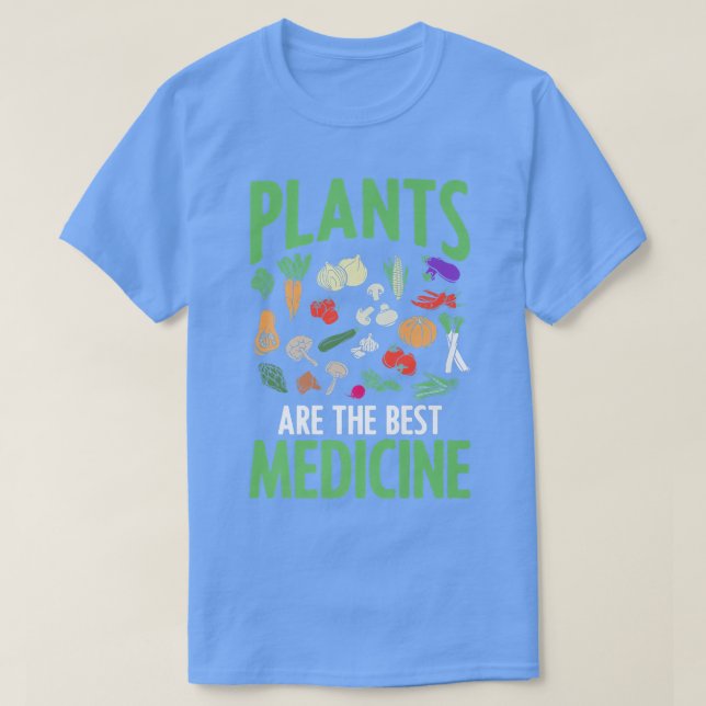 Camiseta Plants Are The Best Medicine Vegan Vegetarian WFPB (Diseño del anverso)