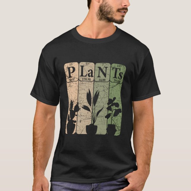 Camiseta Plants Periodic Table Elets Plant Botany (Anverso)